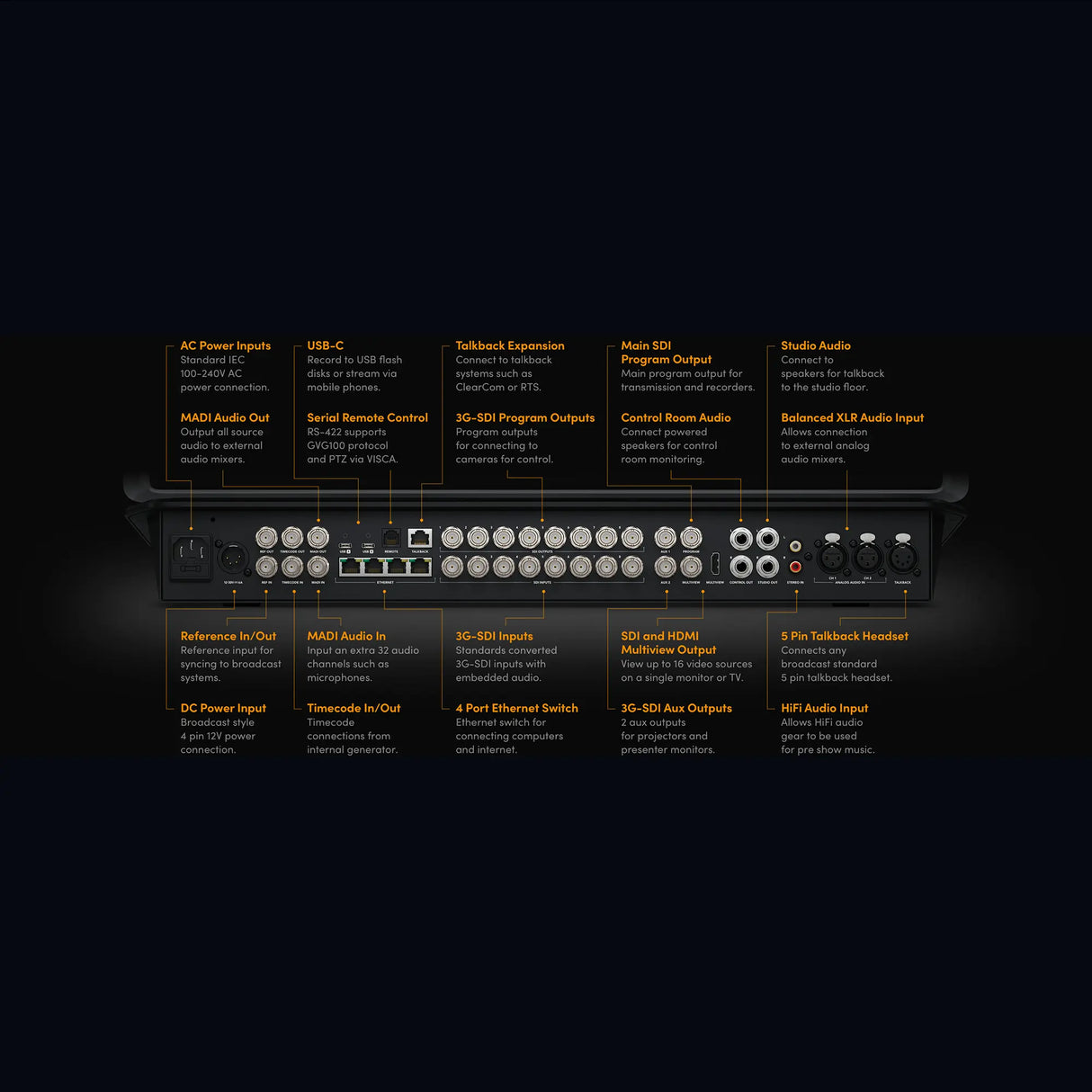 Blackmagic Design ATEM Television Studio HD8 Live Production Switcher