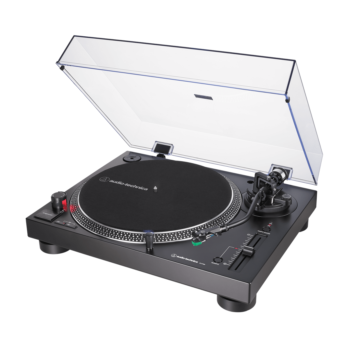 Audio-Technica AT-LP120XUSB-BK direct-drive USB turntable with AT-VM95E cartridge built-in phono preamp and 33 45 78 RPM playback - Black