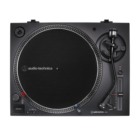 Audio-Technica AT-LP120XUSB-BK direct-drive USB turntable with AT-VM95E cartridge built-in phono preamp and 33 45 78 RPM playback - Black