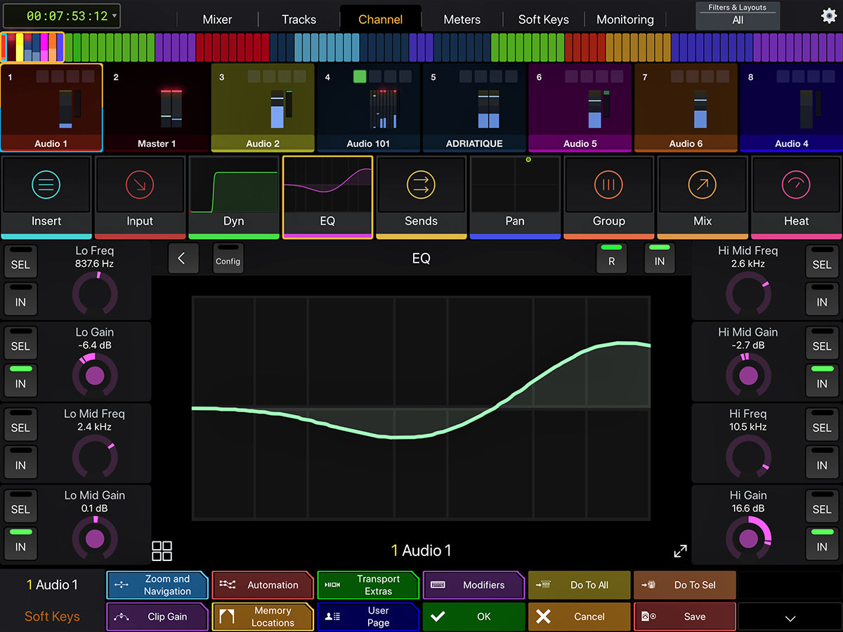 Avid Dock portable control surface for Pro Tools and EUCON software