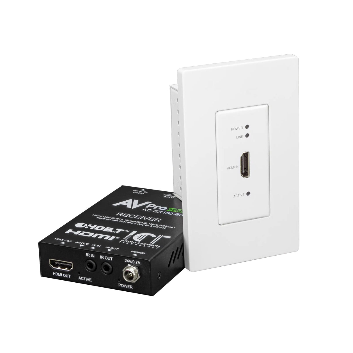 AVPro Edge AC-CXWP-150-BKT ConferX HDMI Wall Plate Extender Kit