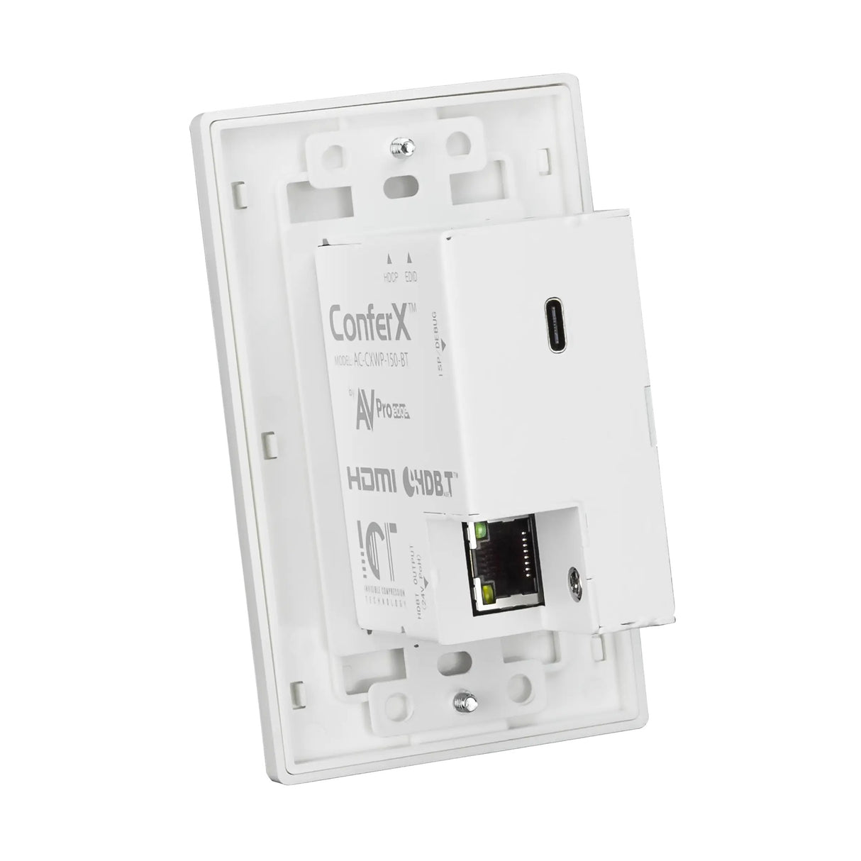 AVPro Edge AC-CXWP-150-BKT ConferX HDMI Wall Plate Extender Kit