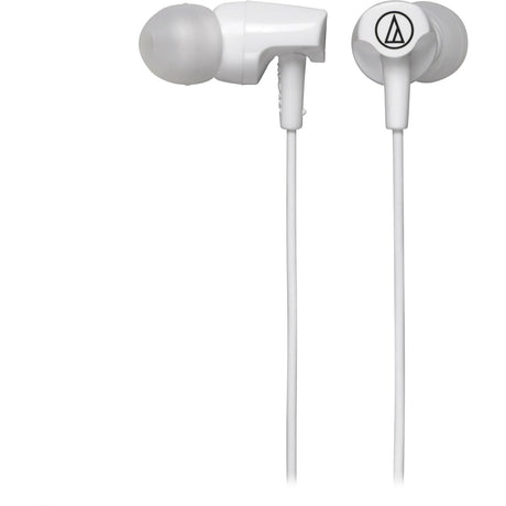 Audio-Technica ATH-CLR100ISWH SonicFuel In-Ear Headphones with Mic, White