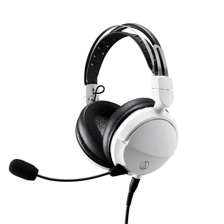Audio-Technica ATH-GL3WH Closed-Back Gaming Headset with Boom Mic, White