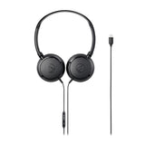 Audio-Technica ATH-S120C-BK USB-C Wired On-Ear Headphones, Black