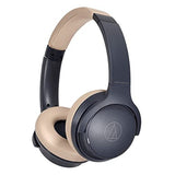 Audio-Technica ATH-S220BTNBG Wireless On-Ear Headphones, Navy/Beige