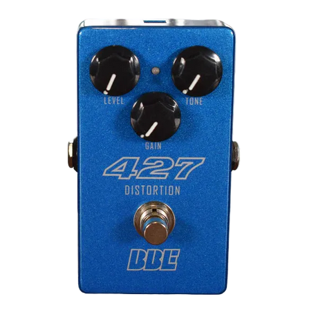 BBE 427 FD-427P All-Analog Distortion Guitar Pedal  with LED-based gain circuit sweepable EQ tone control and true hardwire bypass
