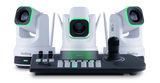 BirdDog 3x X4 Ultra PTZ Cameras and KBD Keyboard Combo (White)