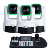 BirdDog 3x XL Ultra PTZ Cameras and KBD Controller Combo (White)