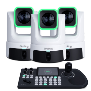 BirdDog 3x XL Ultra PTZ Cameras and KBD Controller Combo (White)