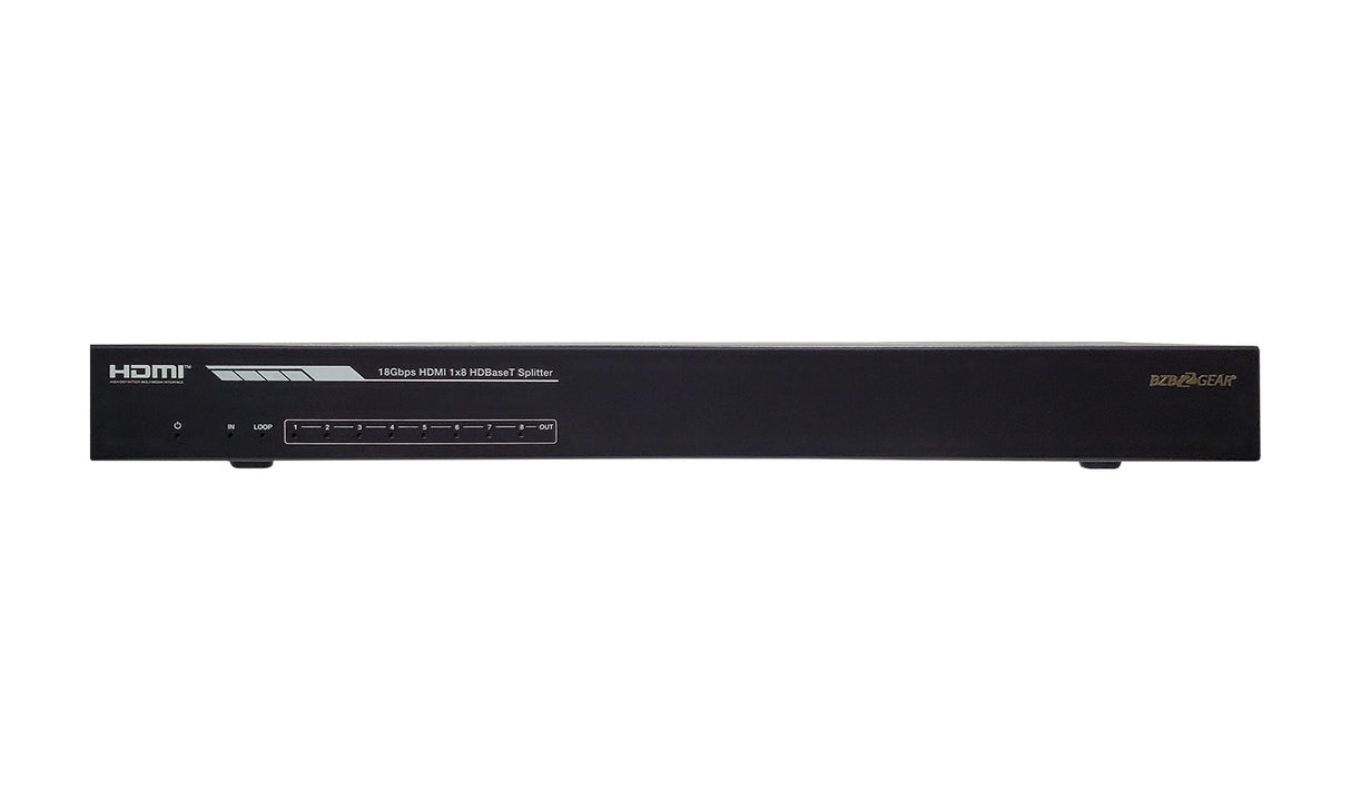 BZBGEAR BG-UDA-E18 1x8 4K UHD 18Gbps HDMI HDBaset Splitter/Distribution Amplifier