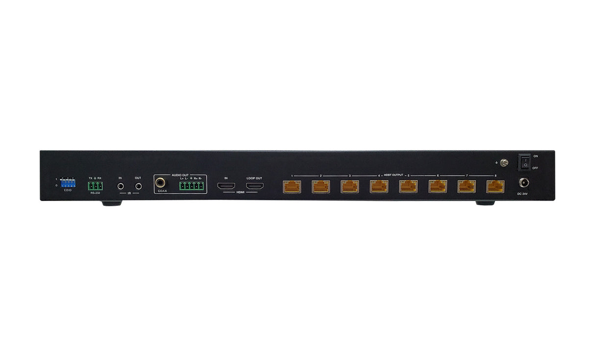 BZBGEAR BG-UDA-E18 1x8 4K UHD 18Gbps HDMI HDBaset Splitter/Distribution Amplifier