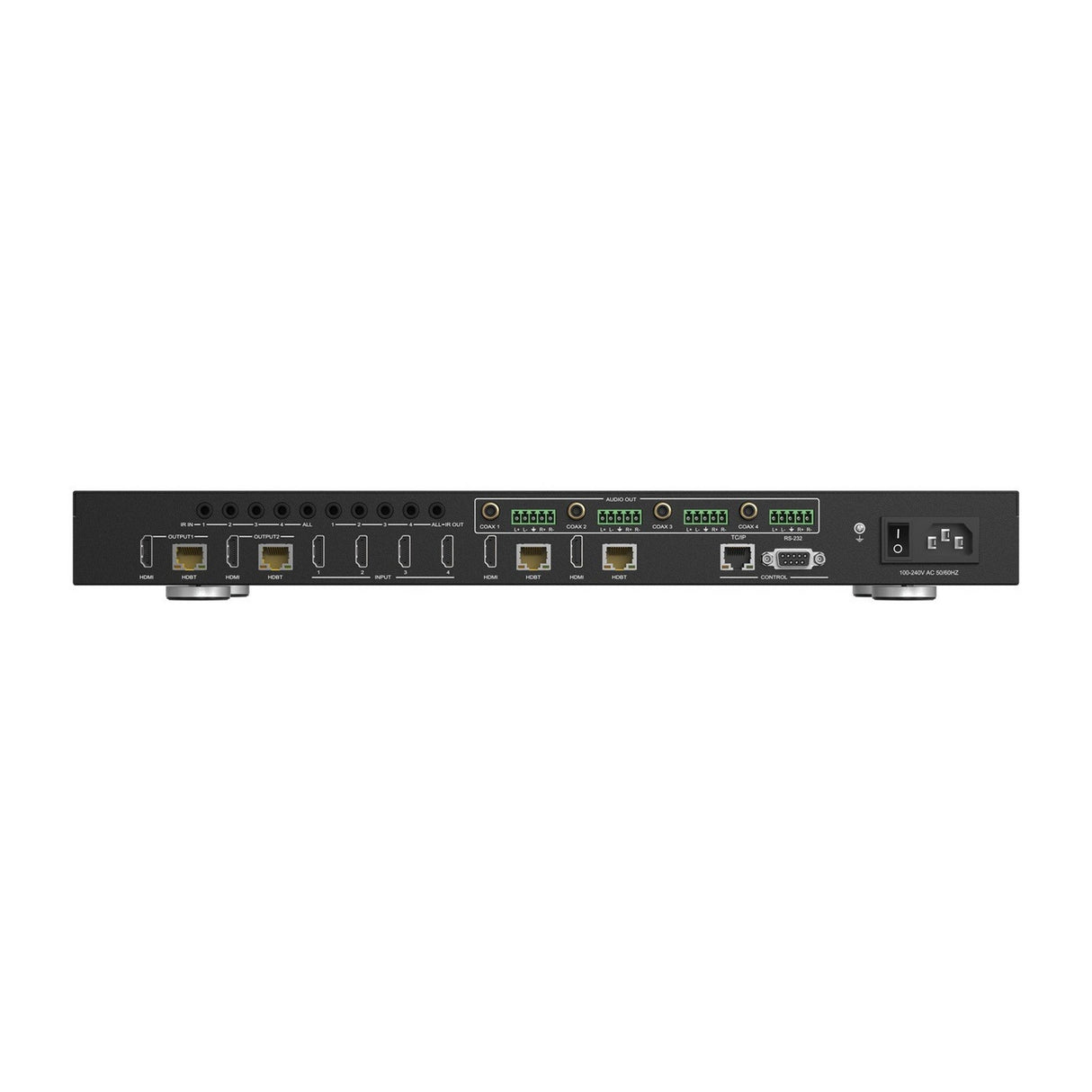 BZBGEAR BG-UM44-150L-KIT 4X4 4K UHD 18Gbps HDMI and HDBaseT Matrix Switch