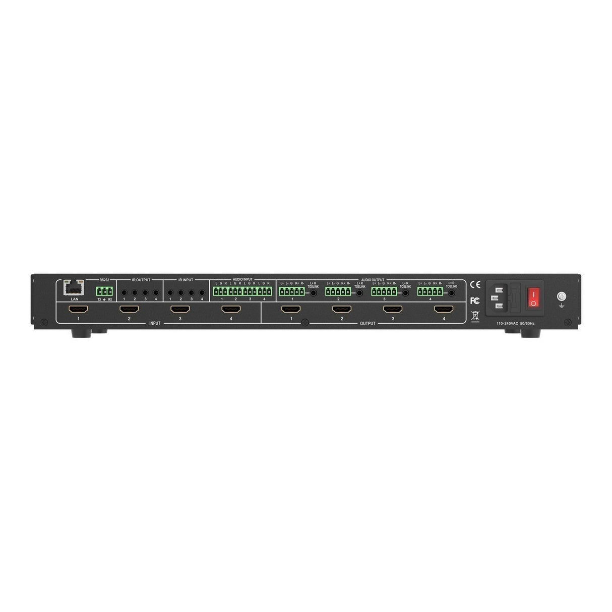 BZBGEAR BZ-MVS4X4-4K 4X4 4K UHD 18Gbps HDMI Video Wall Processor and Seamless Matrix Switcher