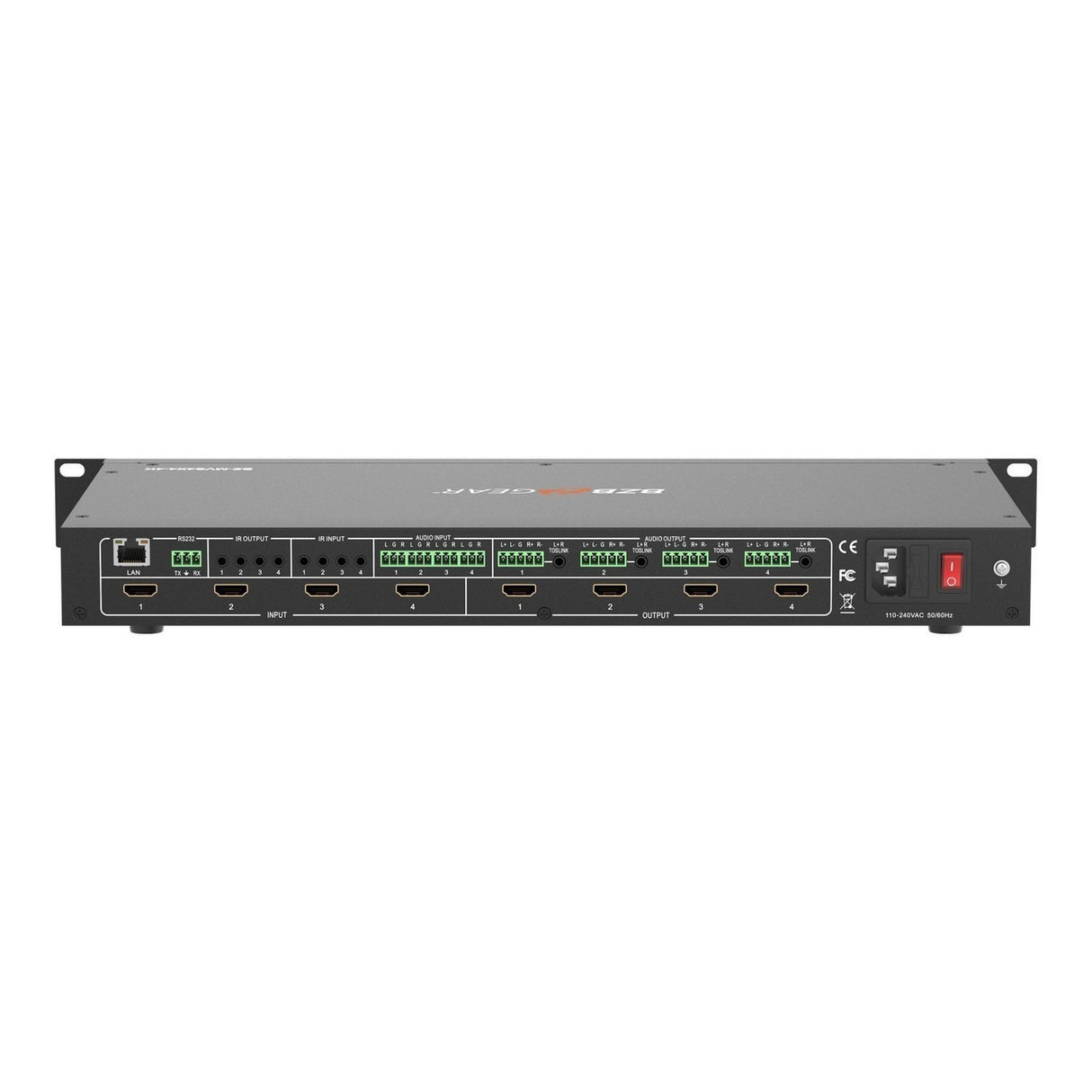 BZBGEAR BZ-MVS4X4-4K 4X4 4K UHD 18Gbps HDMI Video Wall Processor and Seamless Matrix Switcher