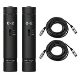 Behringer C-2 Dark Edition Matched Studio Condenser Microphones, Black Pair