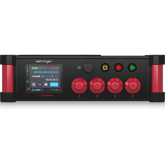 Behringer FLOW 4V 4-Input Digital Audio Mixer & Field Recorder for Video