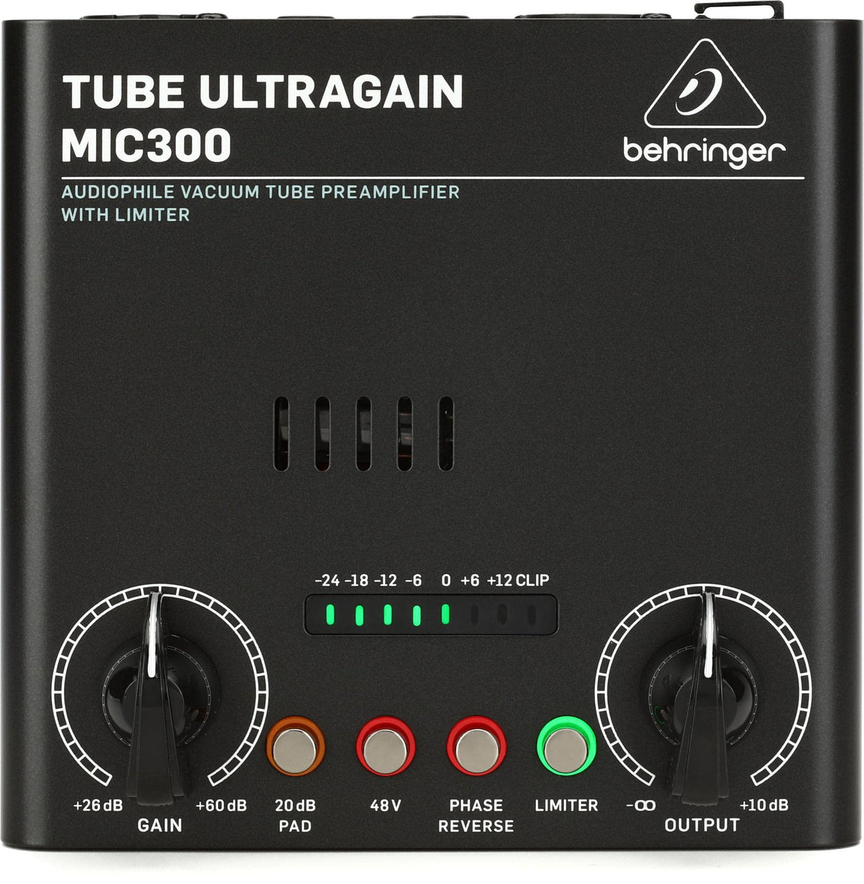 Behringer MIC300 Tube ULTRAGAIN Vacuum Tube Mic Preamp with Limiter