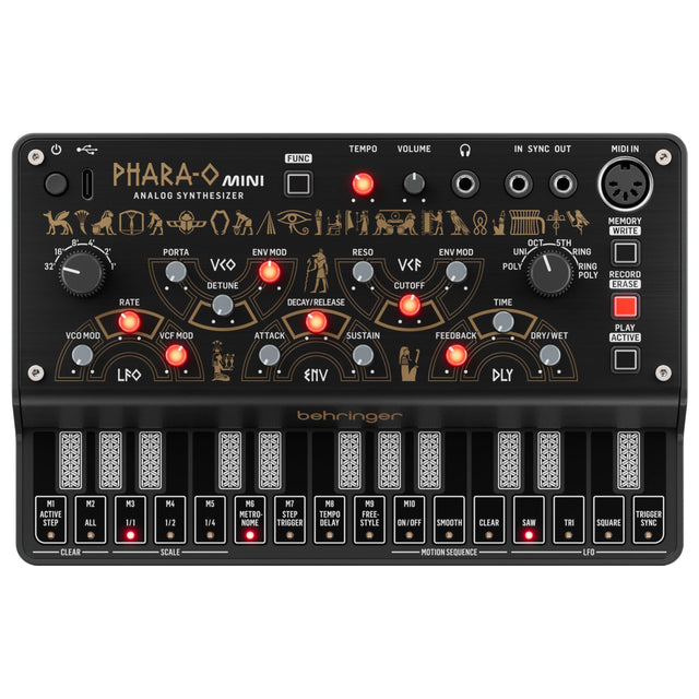 Behringer PHARA-O MINI 3-Voice Analog Paraphonic Synthesizer Keyboard