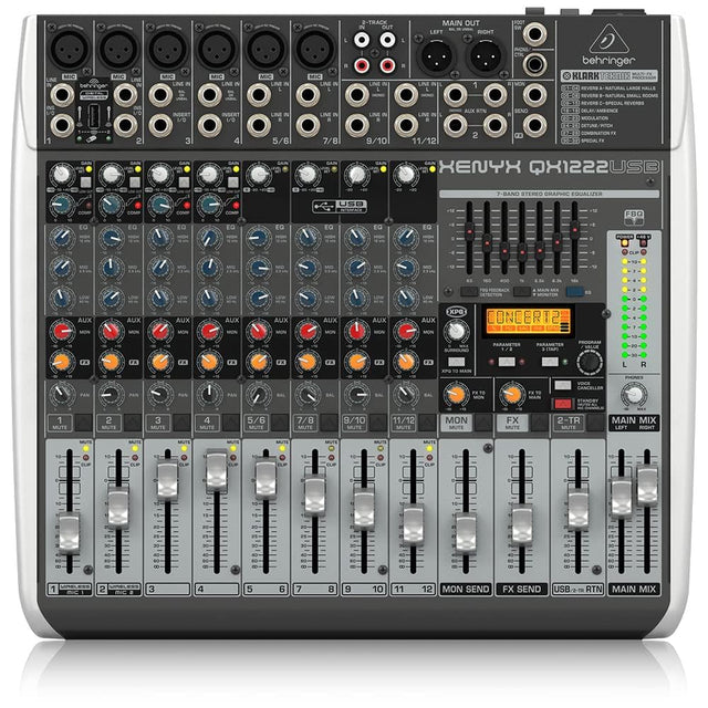 Behringer XENYX QX1222USB 16-Input USB Mixer with Effects
