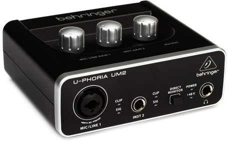 Behringer UM2 | U-PHORIA 2x2 USB Audio Interface with XENYX Mic Preamplifier