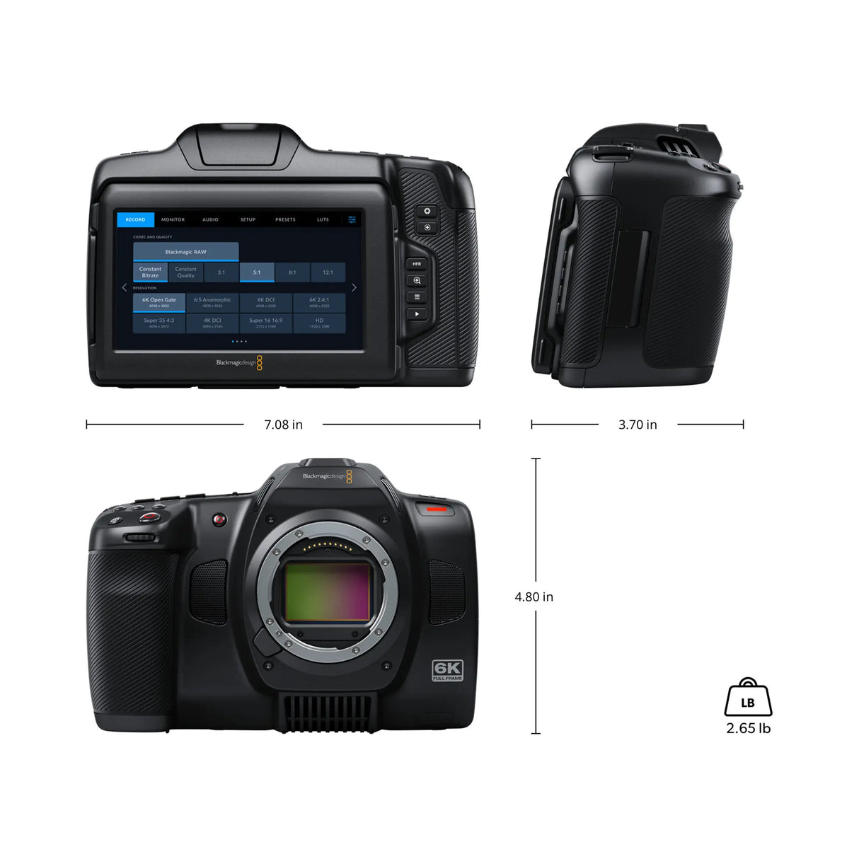 Blackmagic Design Cinema Camera 6K Digital Film Camera with L-Mount and IRIX 21mm, 45mm, Nanuk Case Kit