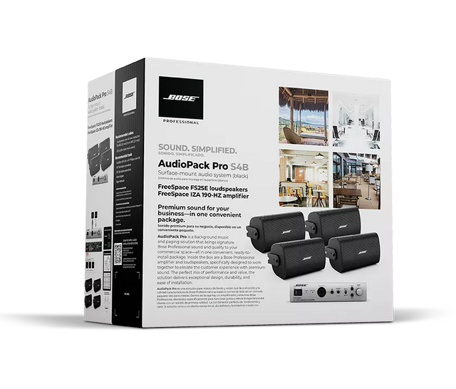 Bose Professional AudioPack Pro S4B Surface-Mount Loudspeaker System, Black