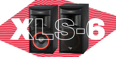 Cerwin-Vega XLS-6 6-1/2 Inch 2-Way Bookshelf Speaker  with fiber impregnated woofer soft dome tweeter and black-ash enclosure