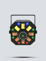 Chauvet DJ Swarm Wash FX ILS 4-In-1 RGBAW/RGB + UV Rotating Derby LED Fixture  with RGBAW derby RGB UV wash red green laser white strobe and DMX control