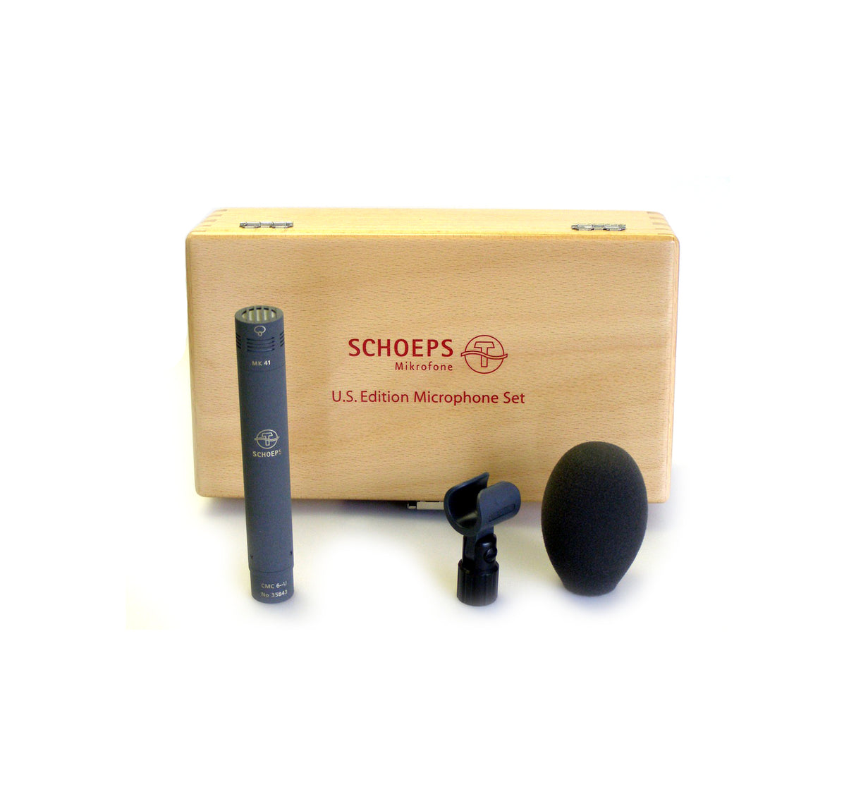 Schoeps CMC64G Set CMC6U Amplifier, MK4 Cardioid Capsule SG20 Stand Clamp B5 Popscreen Matte Gray