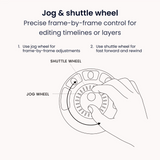 ShuttleXpress compact USB editing controller with jog wheel