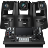 Canon 3x CR-N700 PTZ Cameras with RC-IP1000 Controller Bundle (Black)