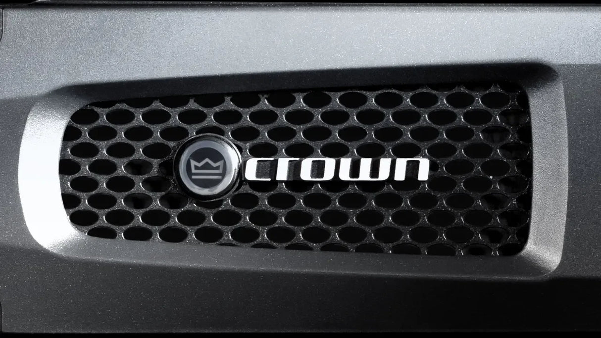 Crown 4 channel power amplifier for commercial audio systems