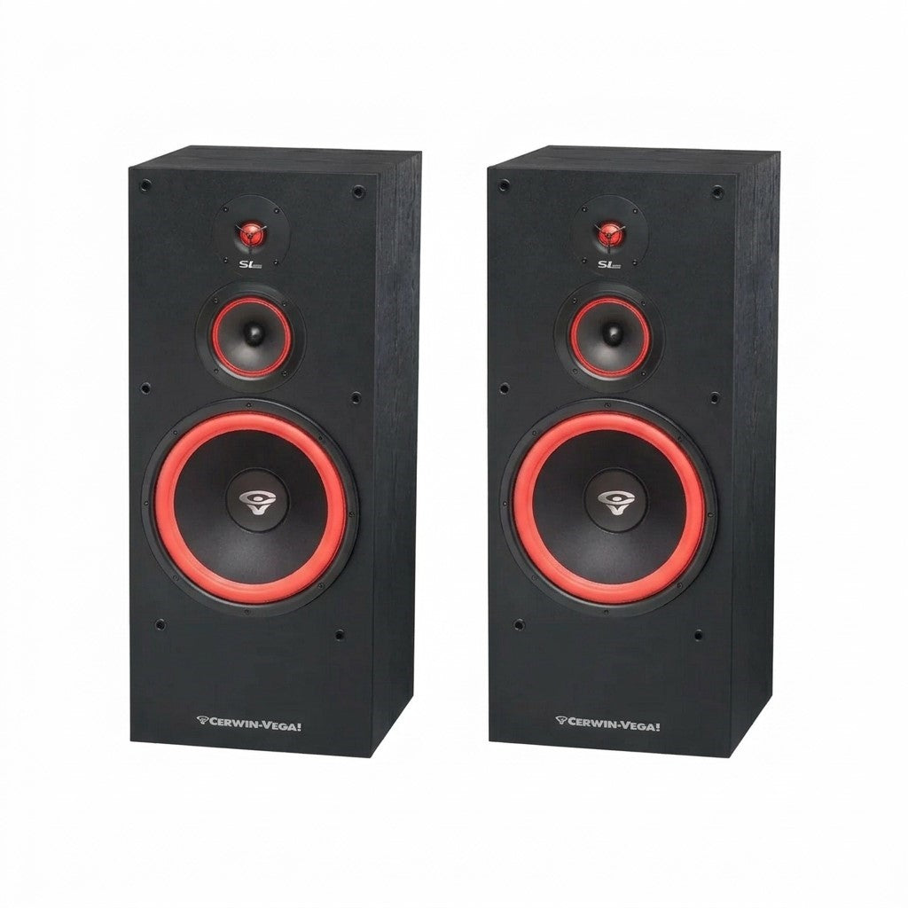 Cerwin-Vega SL-12 12-Inch 3-Way Floorstanding Loudspeakers, Black (Pair)