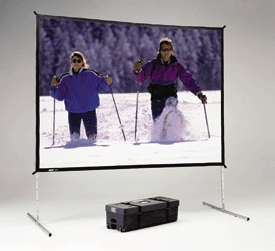 Da Lite 38304 Fast Fold Deluxe Portable Projection Screen System 62 x 96"