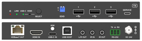 DVDO Xtend-70 4K60 HDMI & USB-C 70m Extender Over HDBaseT with USB (Tx/Rx)