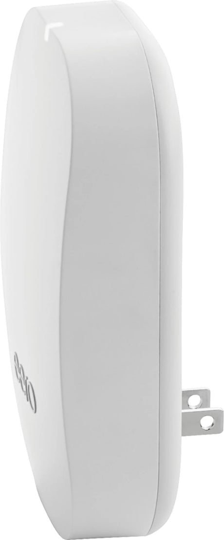 eero Beacon D011101 mesh WiFi extender angled view plug-in wall unit white