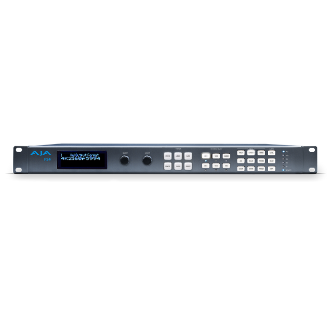 AJA 4-Channel 2K/HD/SD or 1-Channel 4K/UltraHD Frame Sync and Up, Down, Cross-Converter