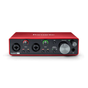 Focusrite Scarlett 2i2 3rd Gen USB Audio Interface - Studio-Quality Recording, Mic & Instrument Inputs