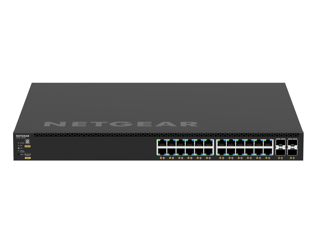 NETGEAR M4350 GSM4328 28-Port 24x1G PoE+ (648W base, up to 720W) and 4xSFP+ Managed Switch