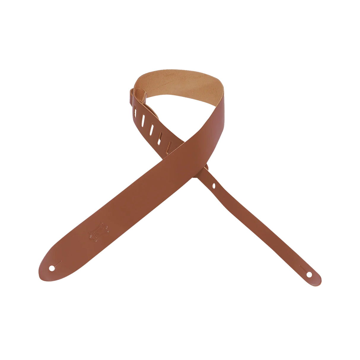 Levy's 2-Inch Wide Walnut Top Grain Leather Guitar Strap