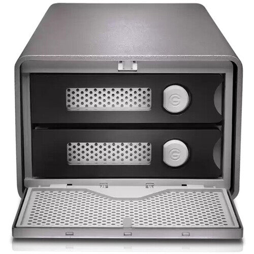 G-Technology G-RAID 2 Thunderbolt 3 external hard drive 40TB dual-bay RAID storage system with aluminum enclosure, USB-C and Thunderbolt connectivity for high-speed video editing and backup workflows