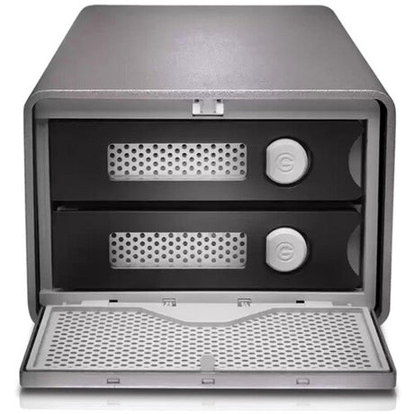 G-Technology G-RAID 2 Thunderbolt 3 external hard drive 40TB dual-bay RAID storage system with aluminum enclosure, USB-C and Thunderbolt connectivity for high-speed video editing and backup workflows