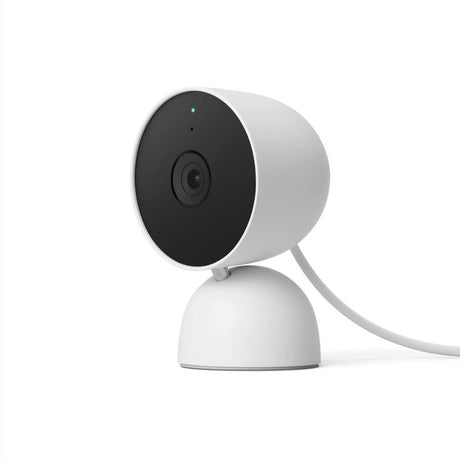 Google GA01998-US Nest Cam Indoor Wired 2nd Gen 1080p HDR Security Camera, Snow