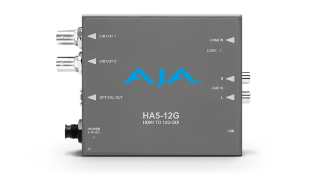 AJA HA5 12G-SDI to HDMI 2.0 Conversion with ST Fiber Receiver