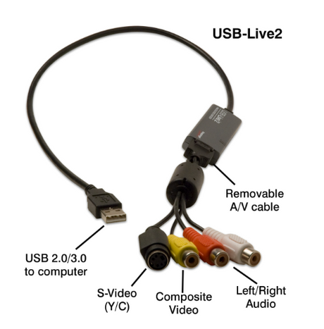 Hauppauge USB-Live2 Analog Video Digitizer for VHS conversion and video archiving