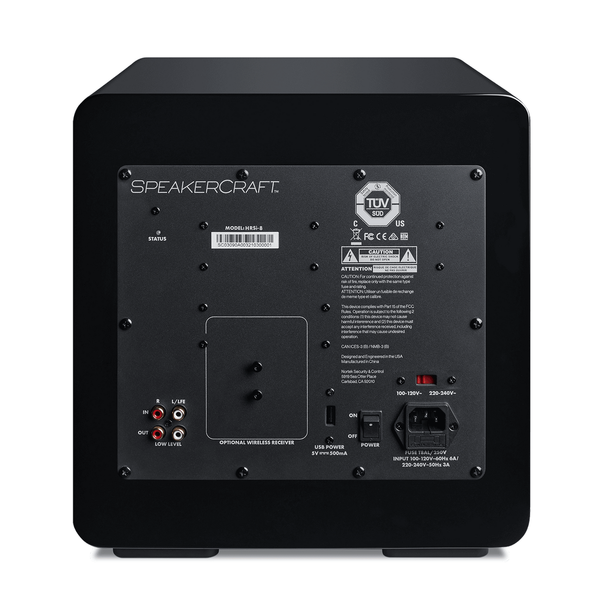 SpeakerCraft HRSi-8 8-Inch 1000W Powered Subwoofer with DSP