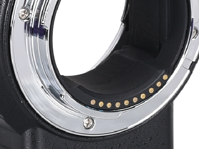 Commlite CM-ENF-E1-PRO electronic lens adapter, Nikon F-mount lens to Sony E-mount camera, with autofocus, electronic aperture control, EXIF data transmission, 0.71x focal reducer, and VR stabilization support