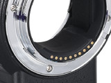 Commlite CM-ENF-E1-PRO electronic lens adapter, Nikon F-mount lens to Sony E-mount camera, with autofocus, electronic aperture control, EXIF data transmission, 0.71x focal reducer, and VR stabilization support