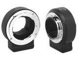 Commlite CM-ENF-E1-PRO electronic lens adapter, Nikon F-mount lens to Sony E-mount camera, with autofocus, electronic aperture control, EXIF data transmission, 0.71x focal reducer, and VR stabilization support